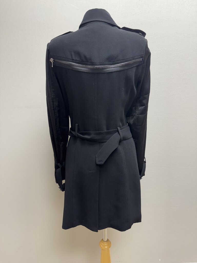 Hudson Black Belted Trench Coat