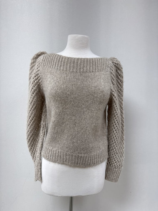 LoveShackFancy Tan Cashmere Sweater