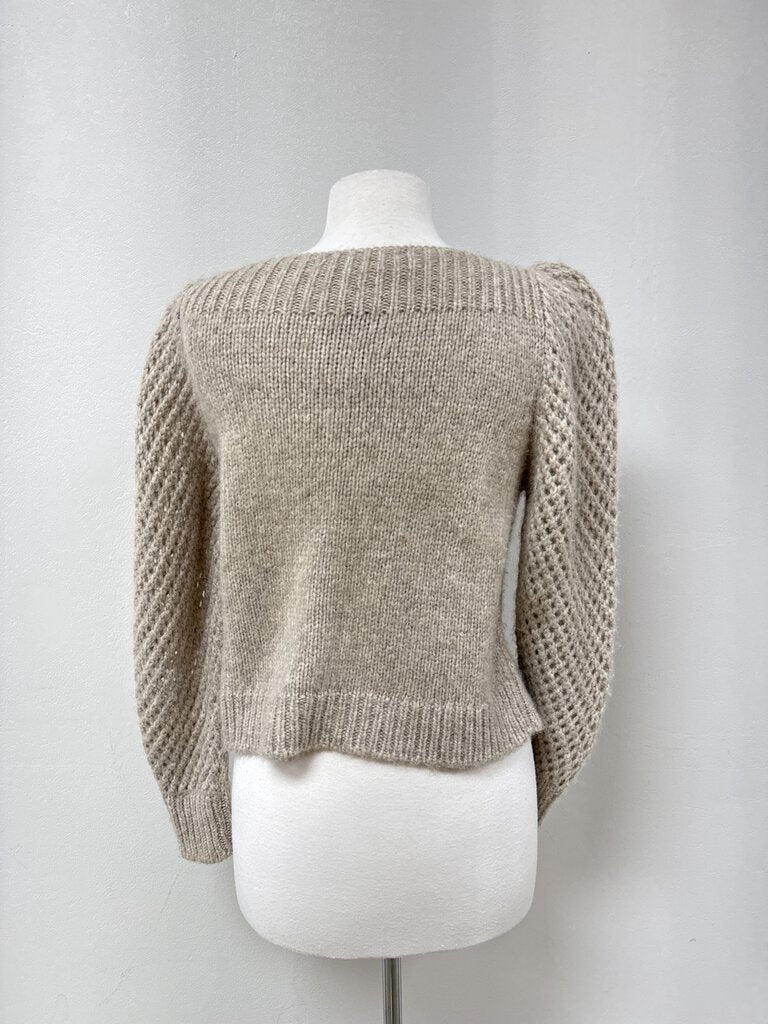 LoveShackFancy Tan Cashmere Sweater