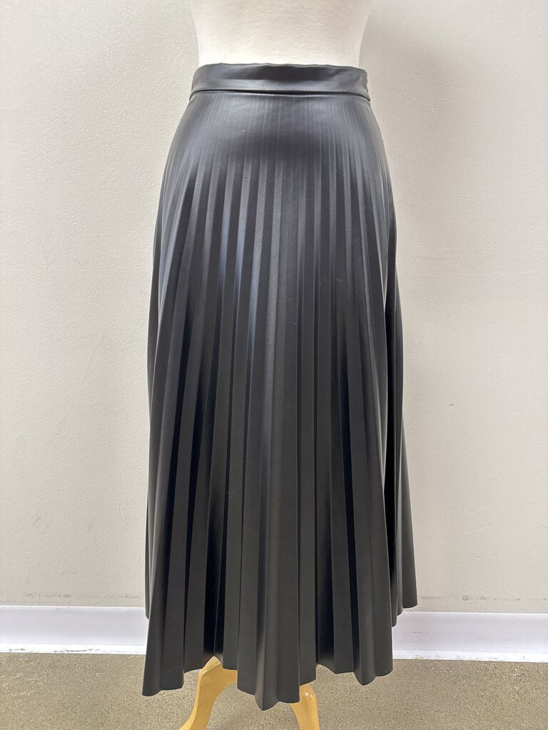 Moonflower Black Accordian Pleated Maxi Skirt