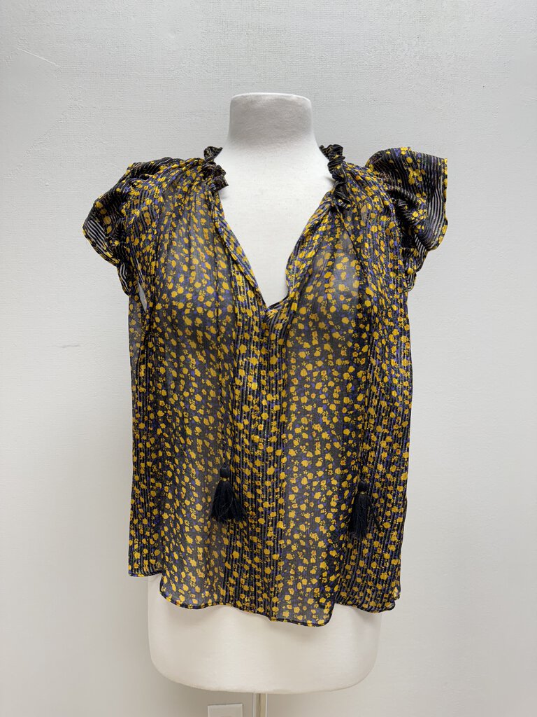 Ulla Johnson Yellow Floral Sleeveless Top