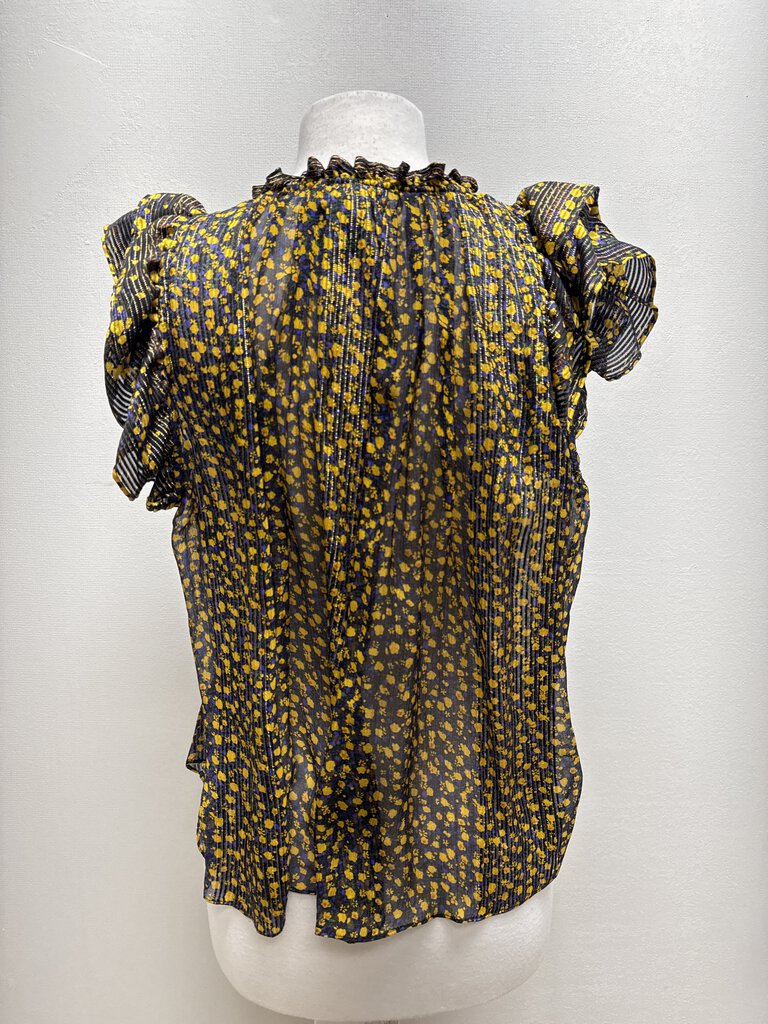 Ulla Johnson Yellow Floral Sleeveless Top