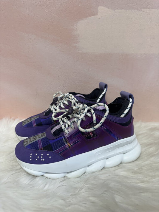 Versace Purple Plaid Trainers