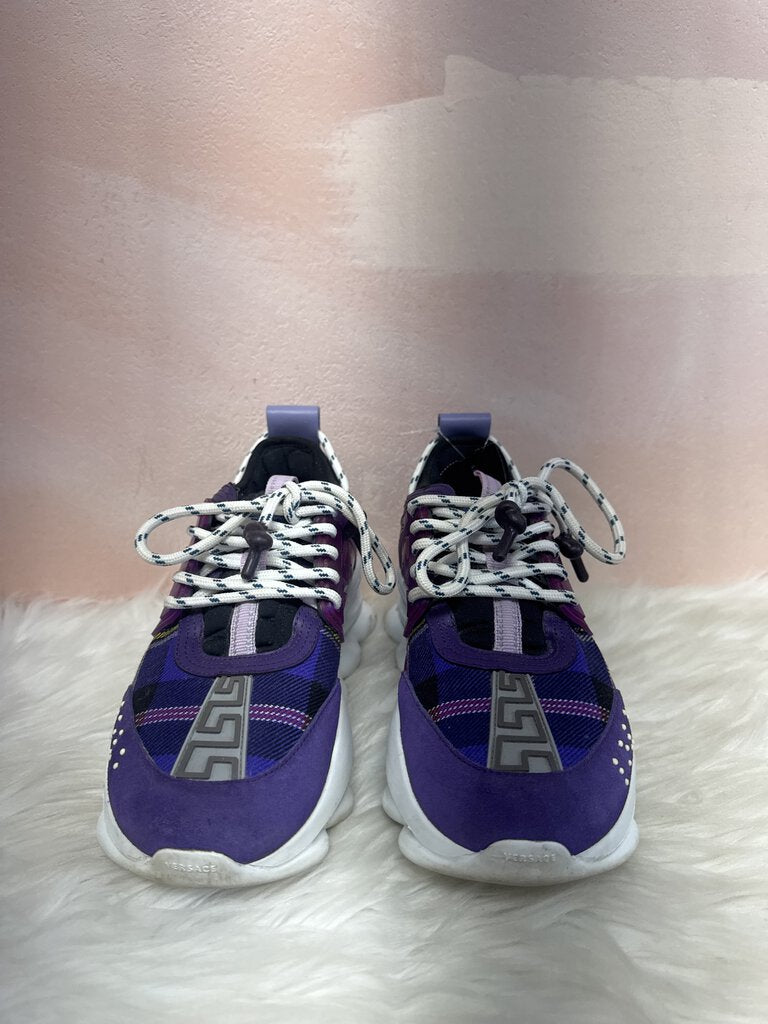 Versace Purple Plaid Trainers