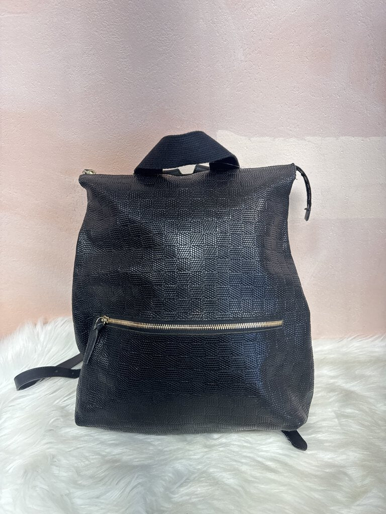 Clare V Black Embossed Backpack