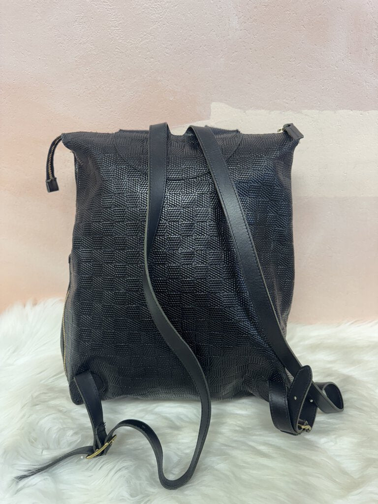 Clare V Black Embossed Backpack