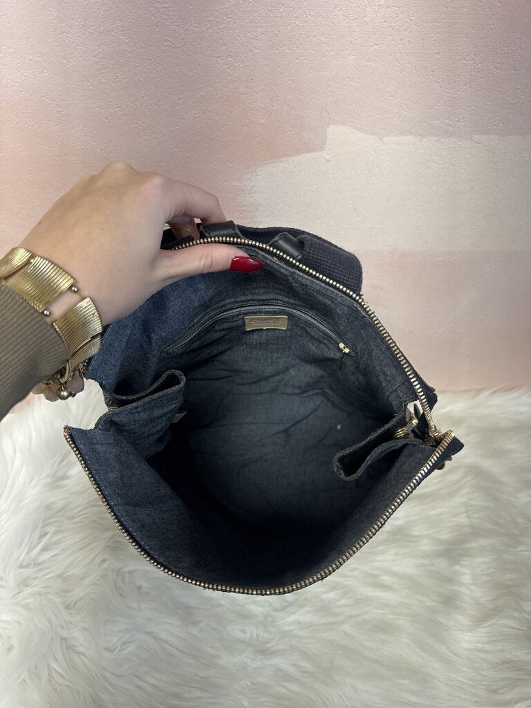 Clare V Black Embossed Backpack