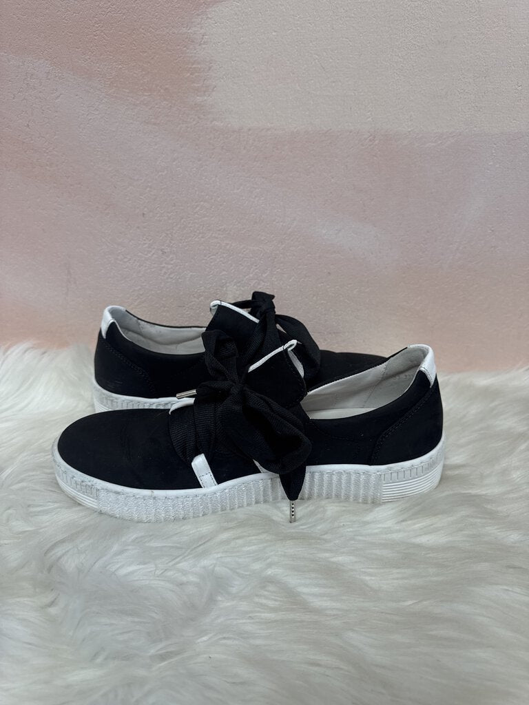 Gabor Black Suede Sneaker