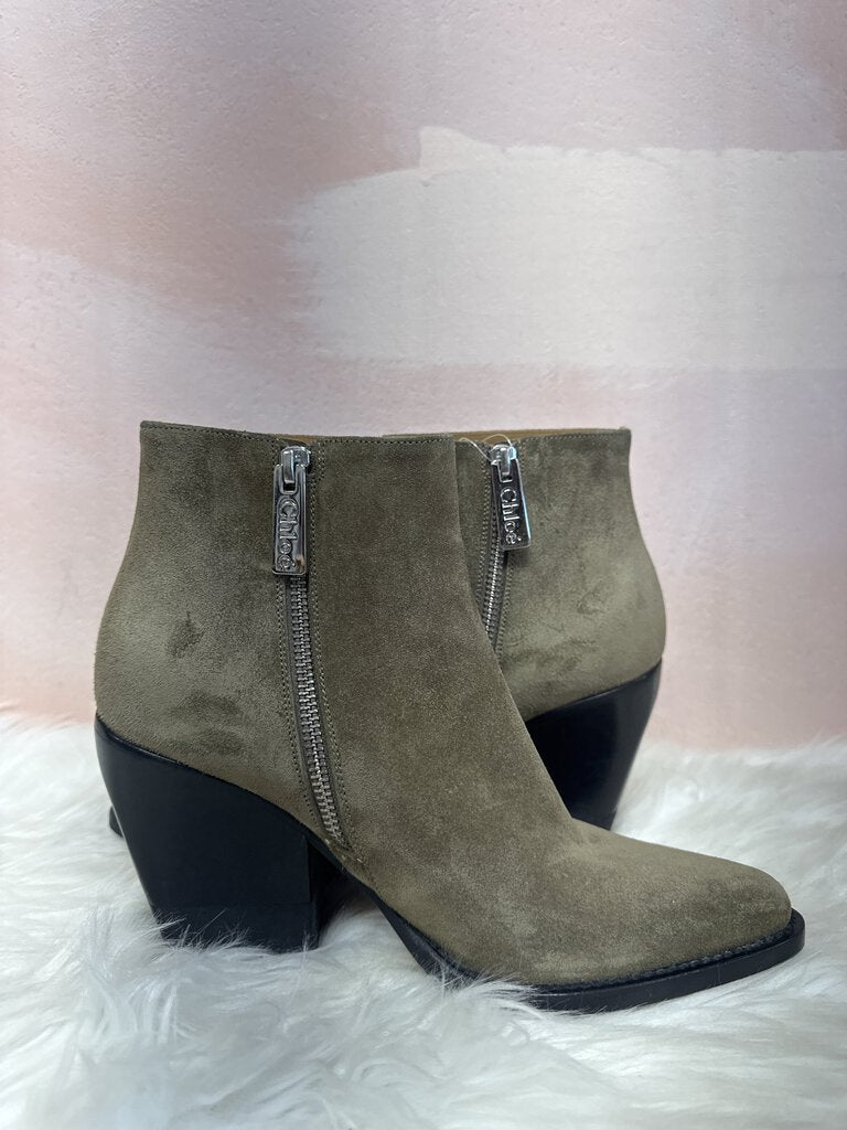 Chloe Taupe Suede Boots