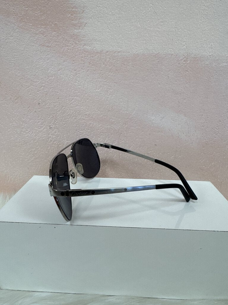 Cartier Silver Santos de Cartier Sunglasses