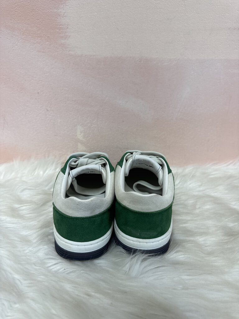 Chanel Green Suede Low Top Colorblock Sneaker