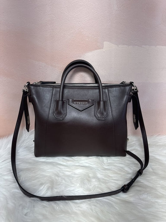 Givenchy Brown Leather Antigona Shoulder Bag