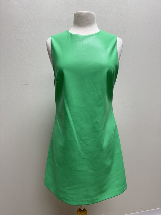 alice + olivia Green Faux Leather Dress