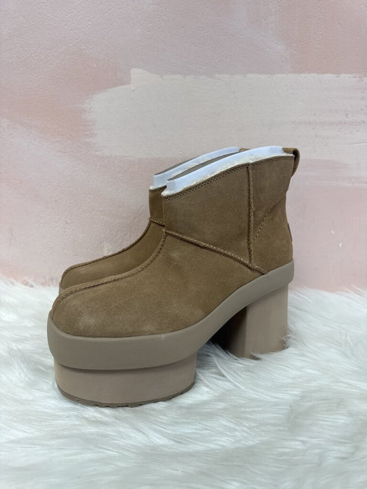 Ugg Tan Shearling Lug Sole Platform Boot