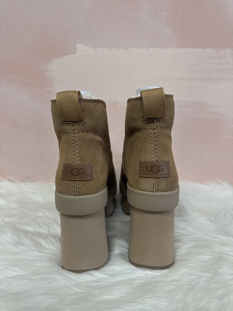 Ugg Tan Shearling Lug Sole Platform Boot