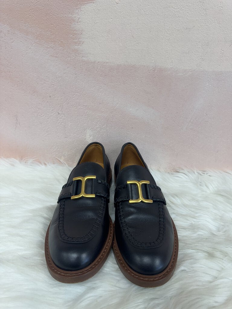 Chloe Black Leather Marcie Loafer