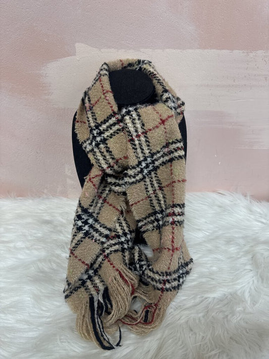 Burberry Tan Nova Check Fringe Scarf