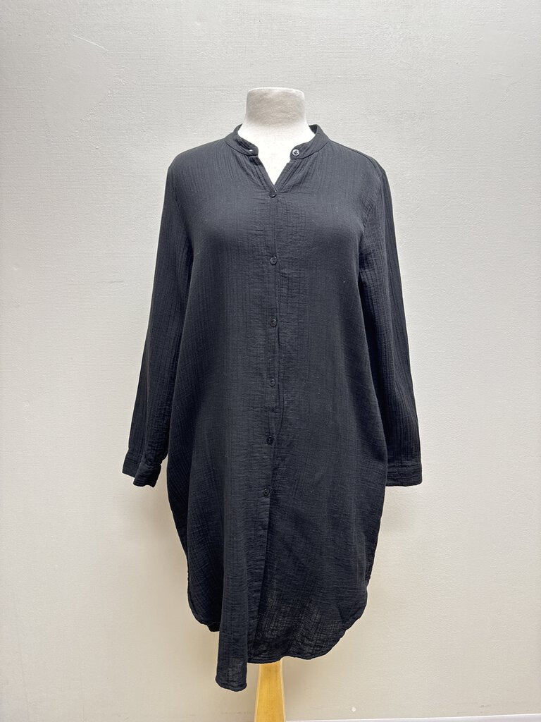 Eileen Fisher Black Gauze Dress