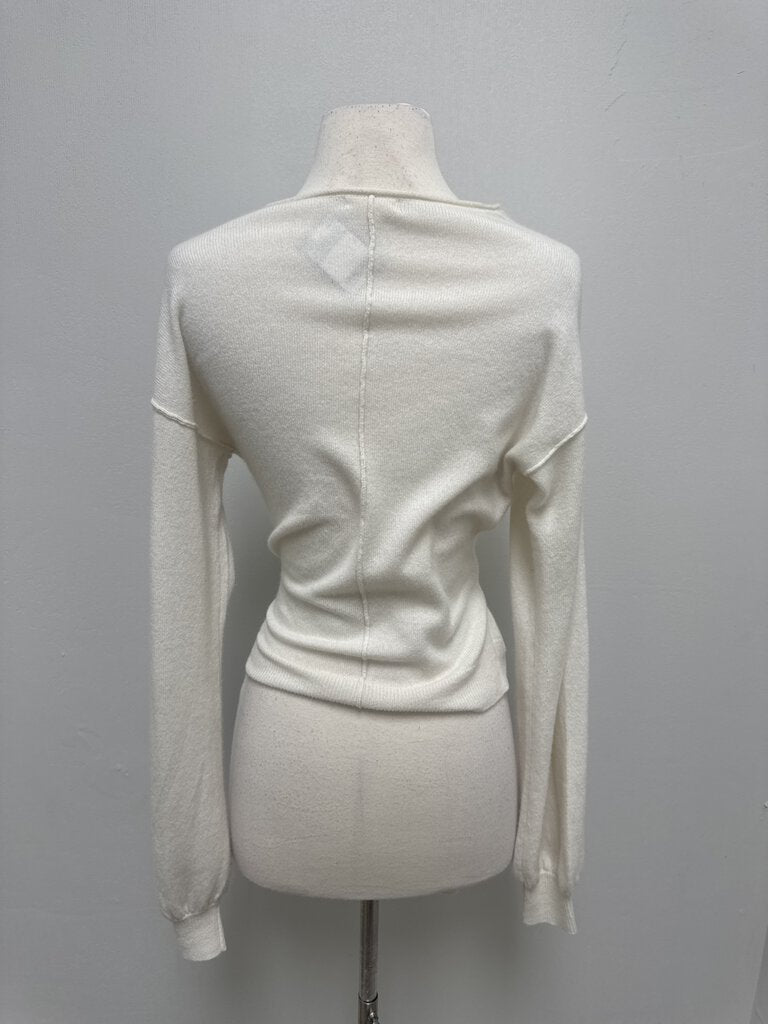 Unscripted Cream Cashmere Wrap Cardigan