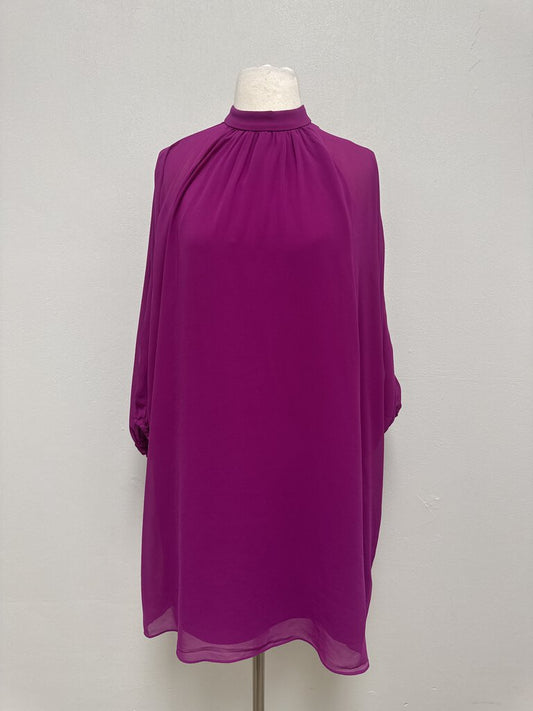 Trina Turk Magenta Chiffon Swing Dress NWT