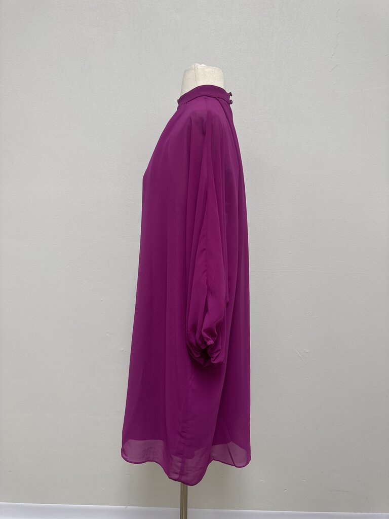 Trina Turk Magenta Chiffon Swing Dress NWT