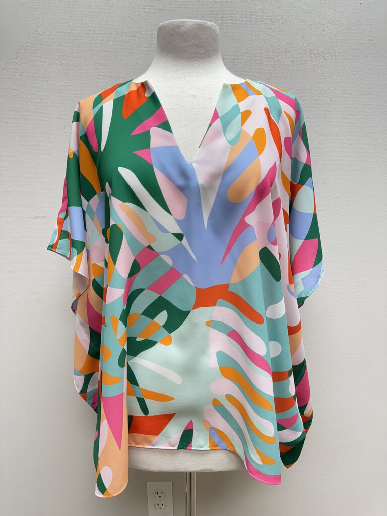 Crosby Large Print Oversized S/S Top