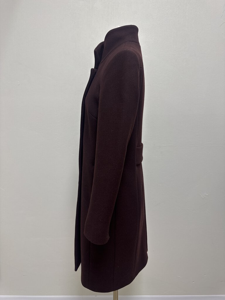 Reiss Brown Wool Overcoat