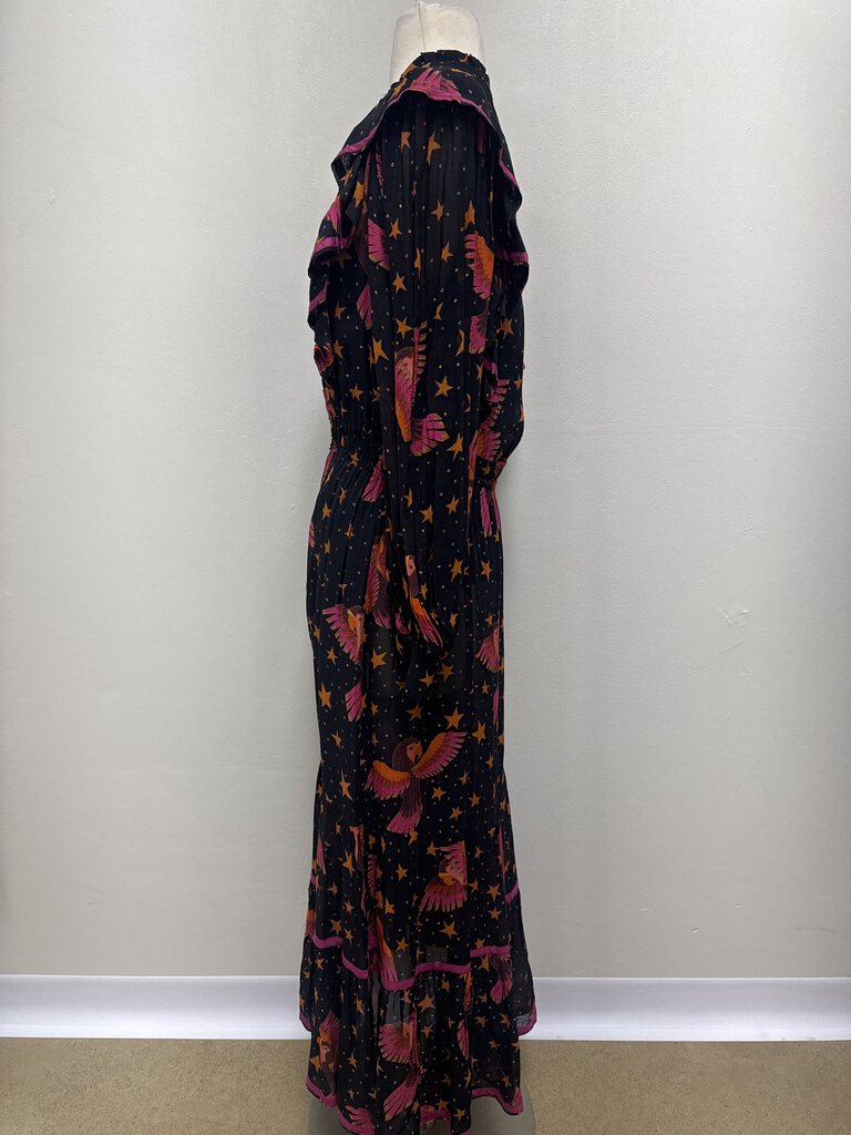 Farm Rio Black Printed Maxi Dress