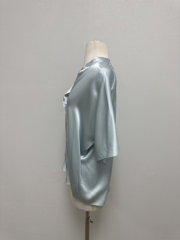 Vince Ice Blue Silk Shell