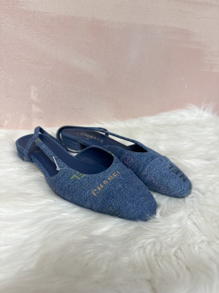 Chanel Denim Mademoiselle Slingback