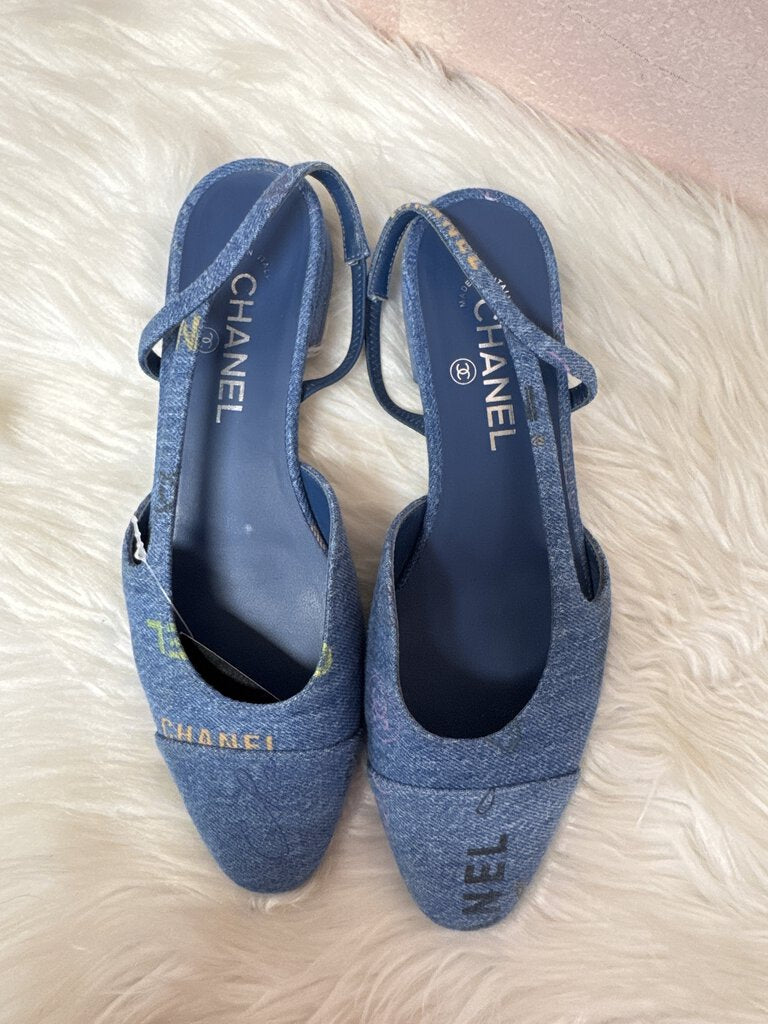 Chanel Denim Mademoiselle Slingback