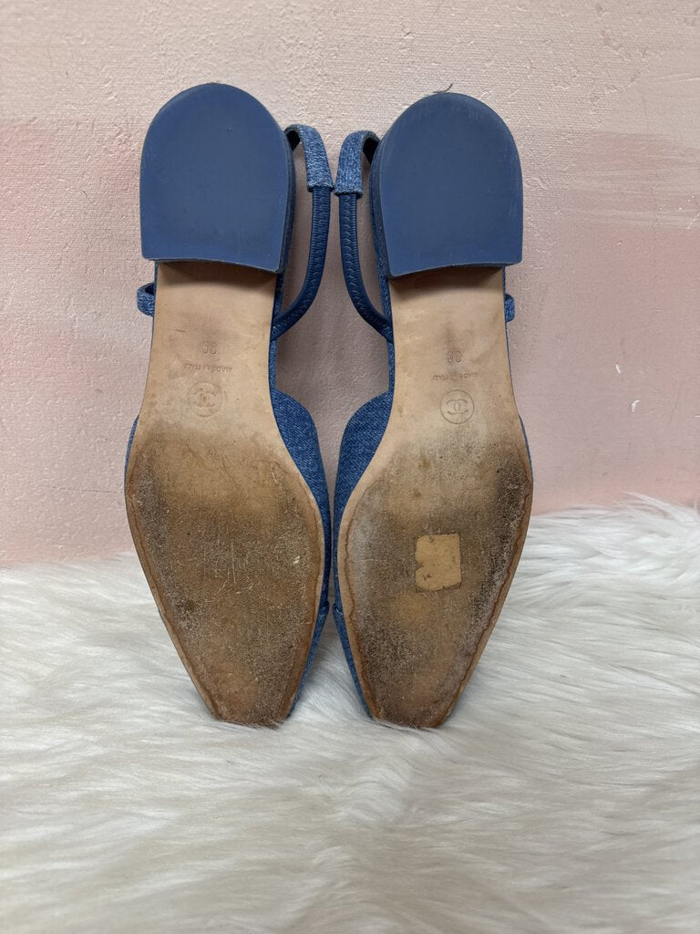 Chanel Denim Mademoiselle Slingback