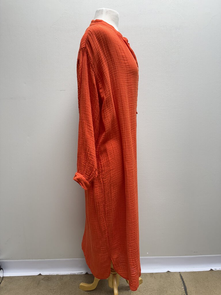 Felicite Orange Guaze Maxi Dress