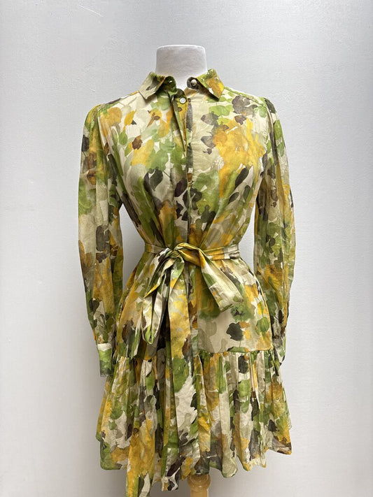 Evi Grintela Moss Floral Shirt Dress