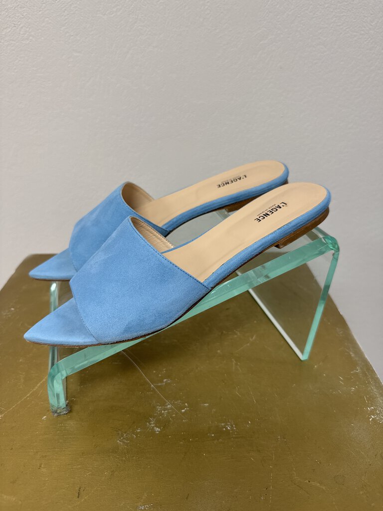 L'Agence Blue Suede Slide