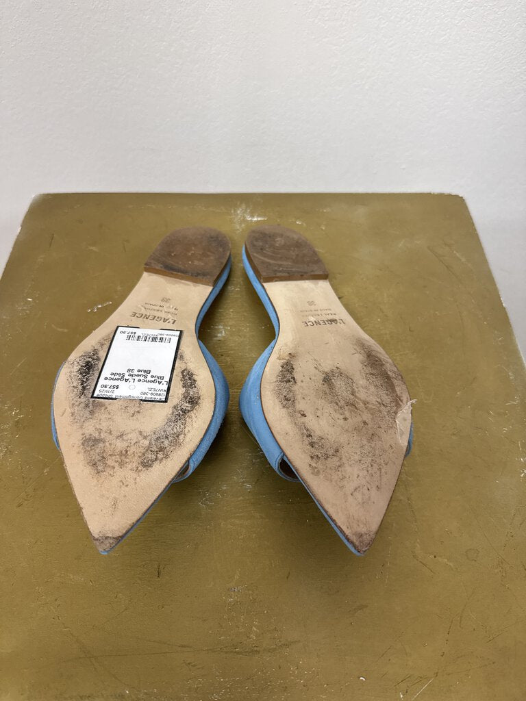 L'Agence Blue Suede Slide