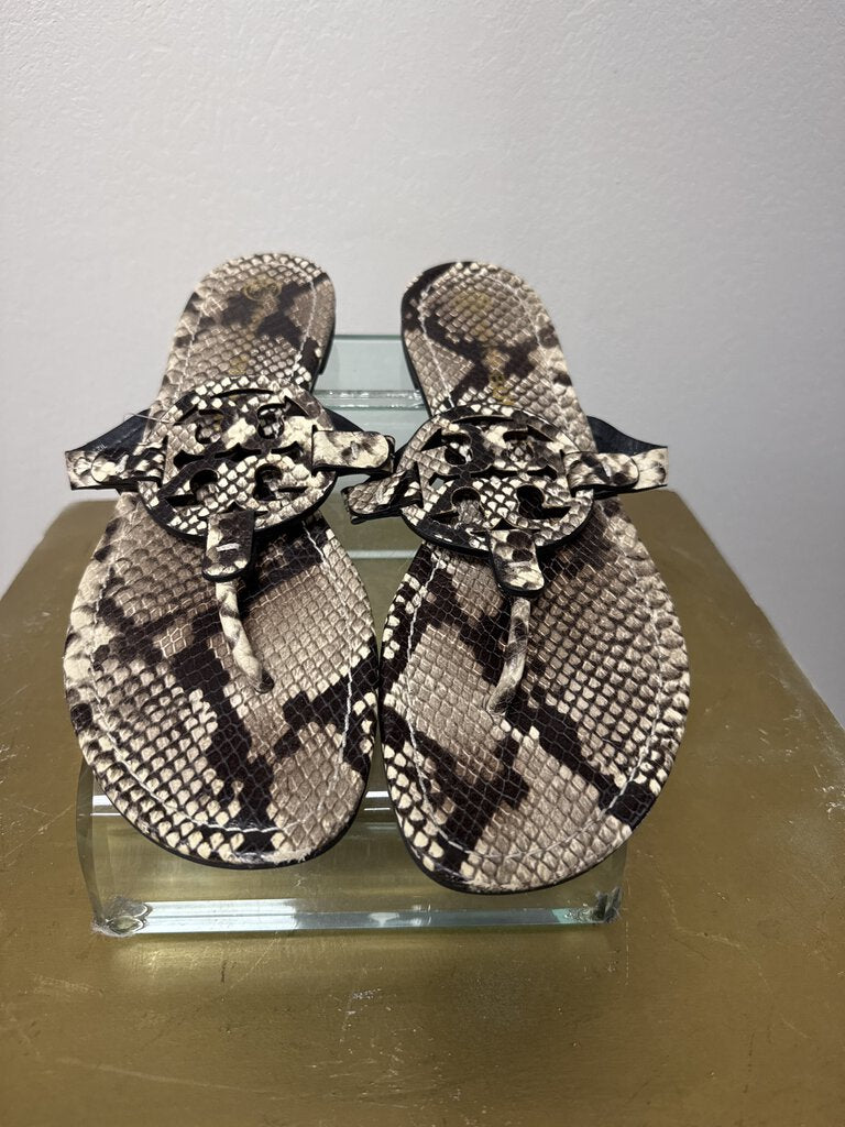 Tory Burch Snakeskin Print Sandal