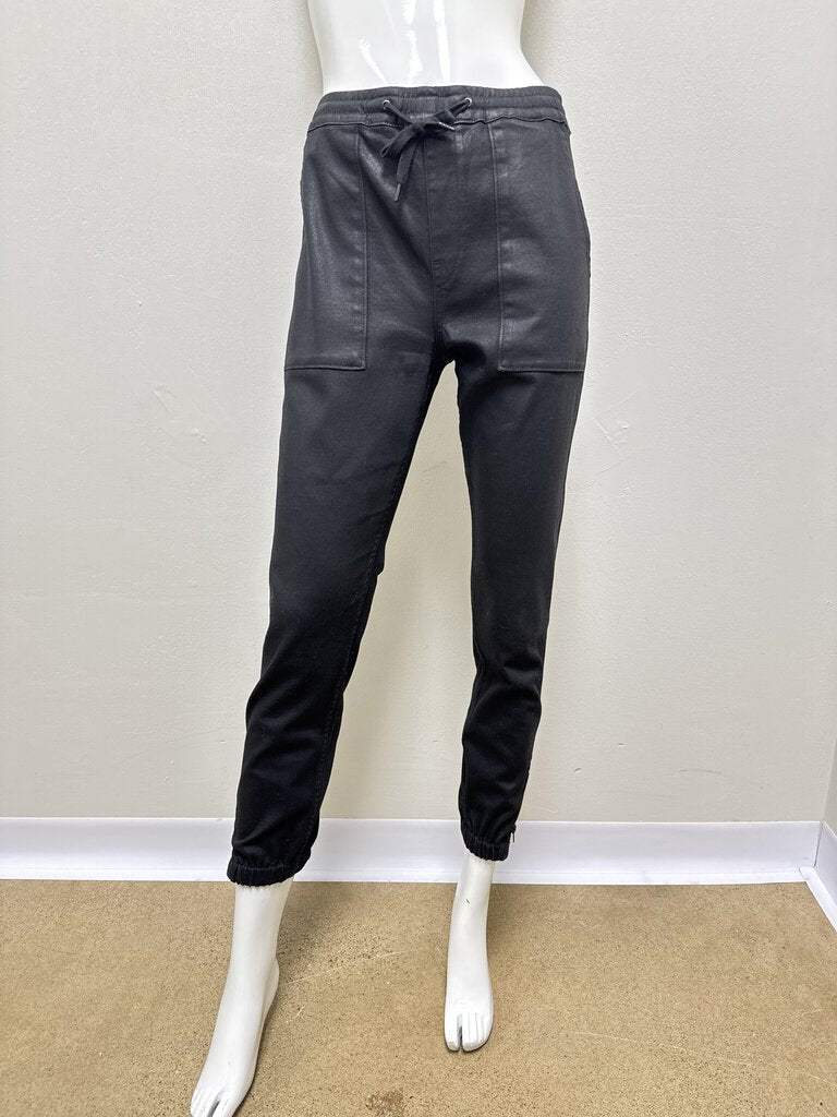 Hudson Black Coated Jogger