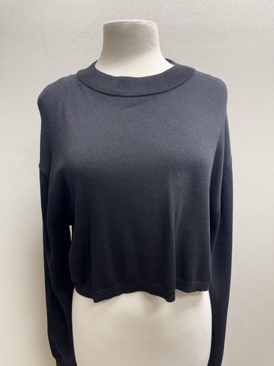 Zara Black Cropped Sweater NWT