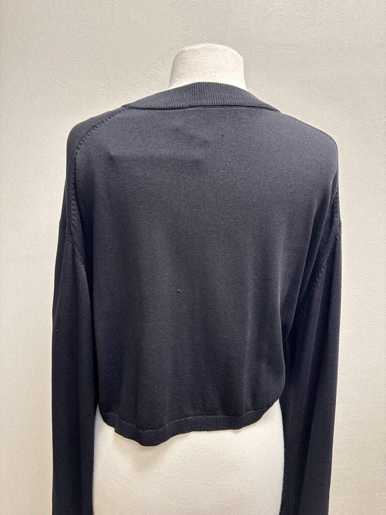 Zara Black Cropped Sweater NWT