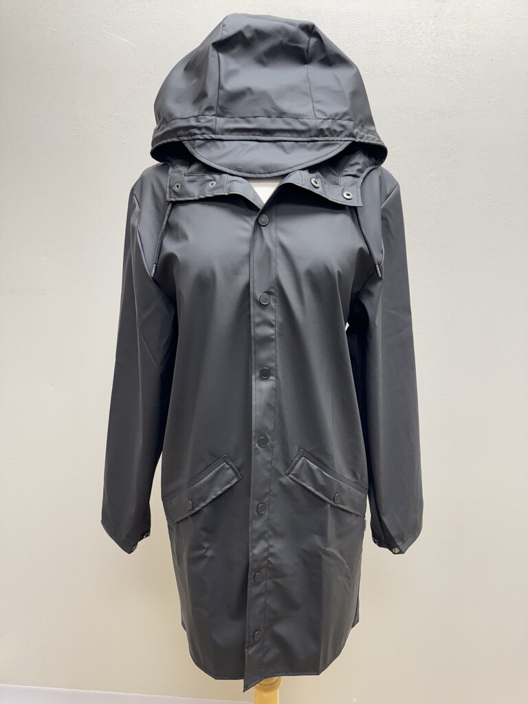 Rains Black Raincoat