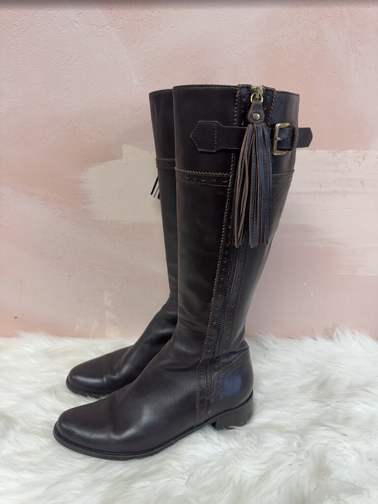 L.K. Bennett Brown Leather Rall Riding Boot