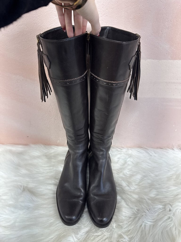 L.K. Bennett Brown Leather Rall Riding Boot