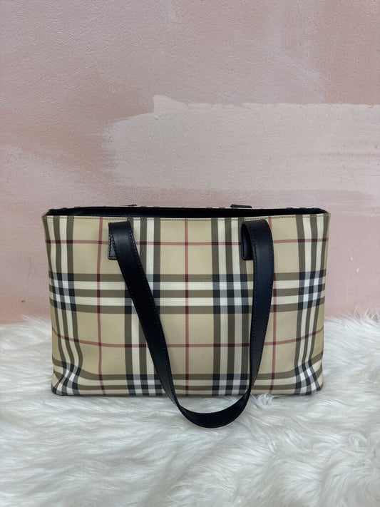 Burberry Tan Haymarket Tote