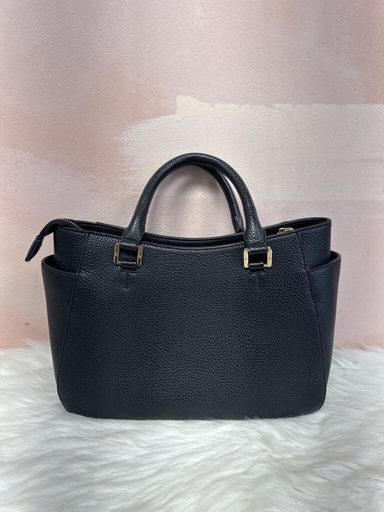 Tory Burch Black Pebbled Leather Shoulder Bag