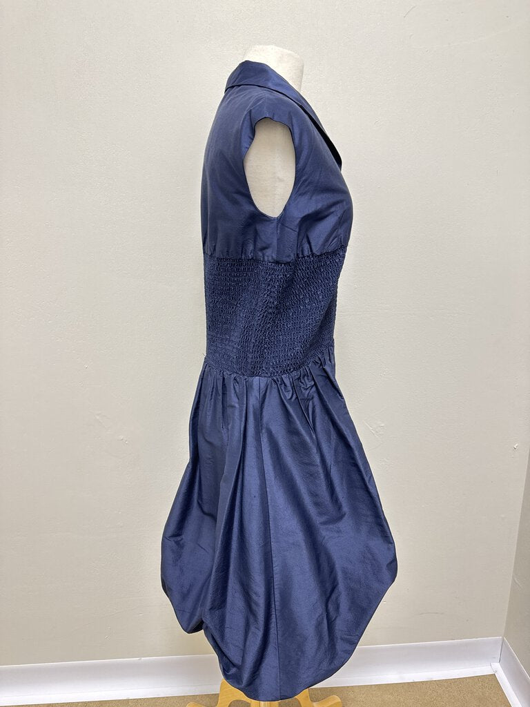 Shani Blue Smocked Dress