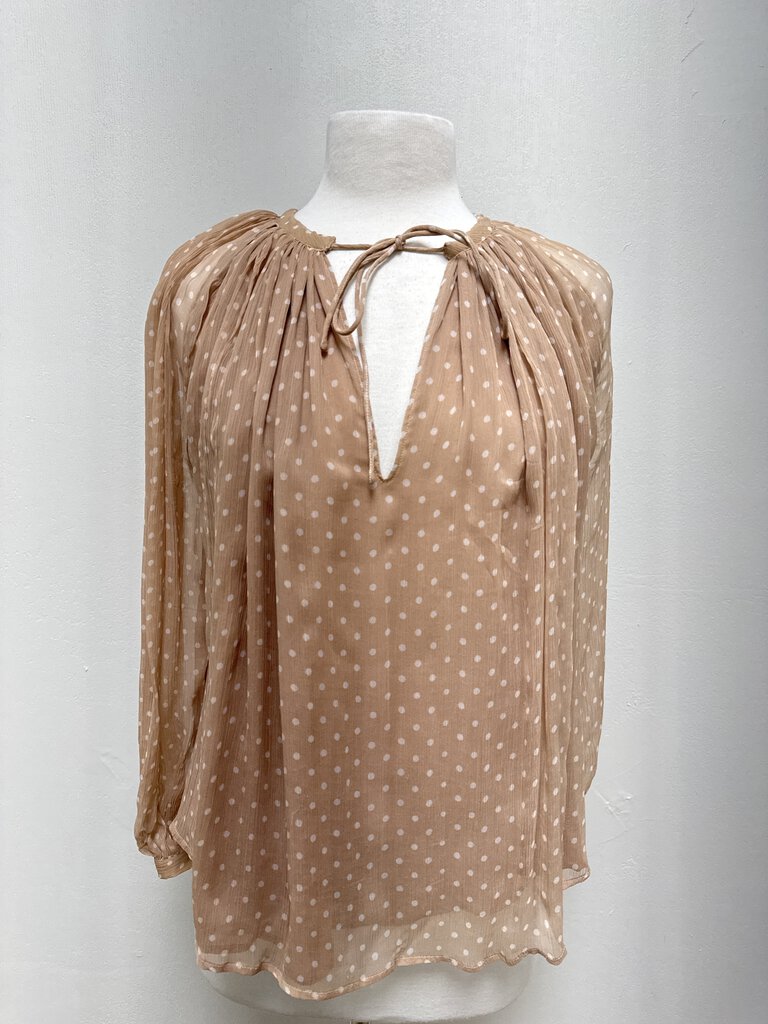 Frame Beige Polka Dot Blouse