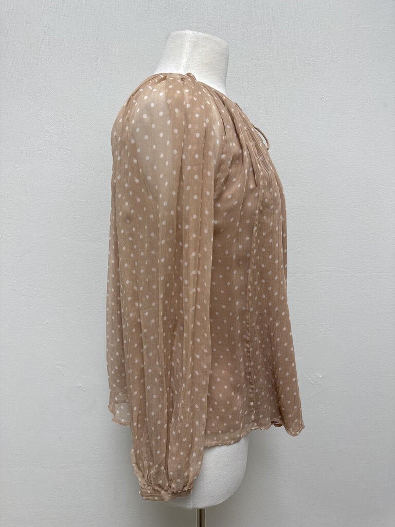 Frame Beige Polka Dot Blouse