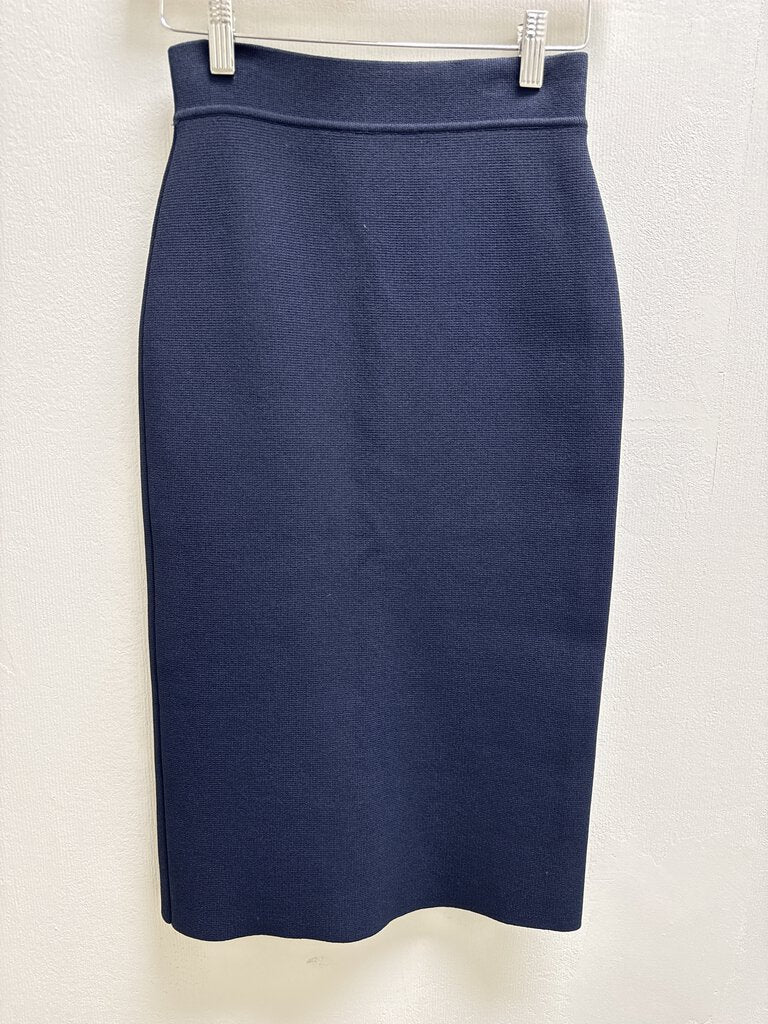 Scanlan Theodore Navy Knit Skirt NWT