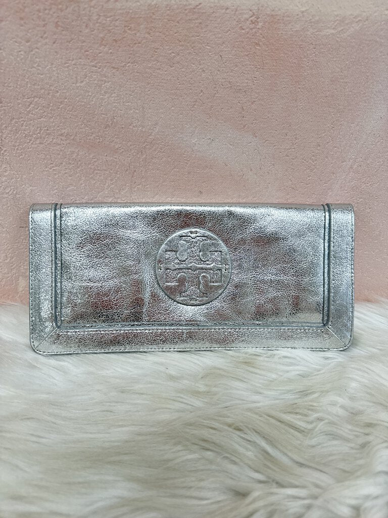 Tory Burch Silver Clutch